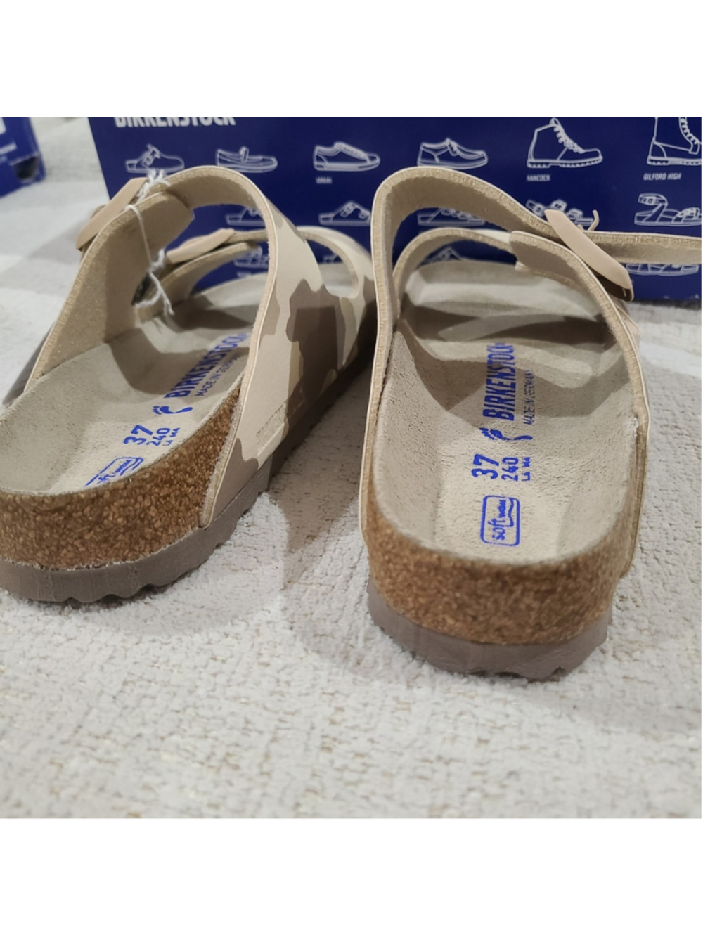 NEW Birkenstock Arizona Soft Footbed Slide Sandal Desert Soil Gray Taupe Sz 6 - Picture 12 of 12